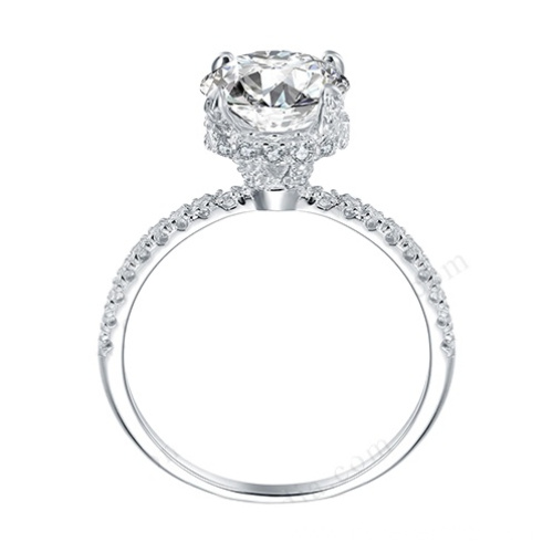 New Design White Moissanite Diamond Ring Engagement